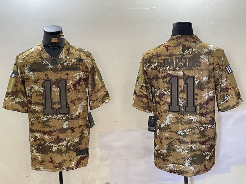 Men Dallas Cowboys #11 Parsons Nike Arctic Camo 2024 Salute to Service Limited NFL Jersey style 10172->dallas cowboys->NFL Jersey